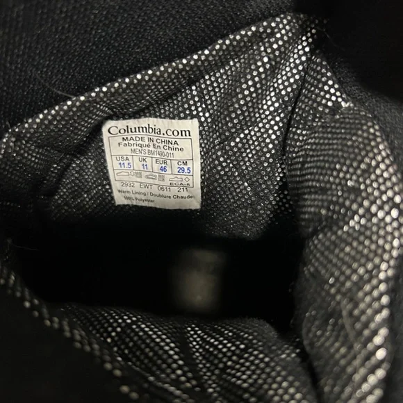 Columbia Mens BM1490-011 Waterproof Techlite Black 200grams - Picture 3 of 5